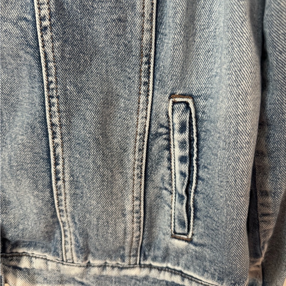 Kaari Blue Women’s Denim Ruffle Jacket Size XL - Picture 4 of 5